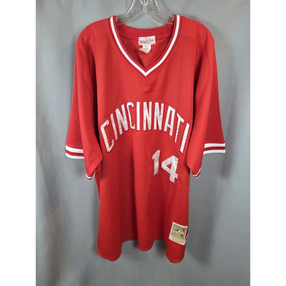 Mitchell & Ness Cooperstown Cincinnati Reds Pete Rose 14 1985 Jersey MLB Size 56